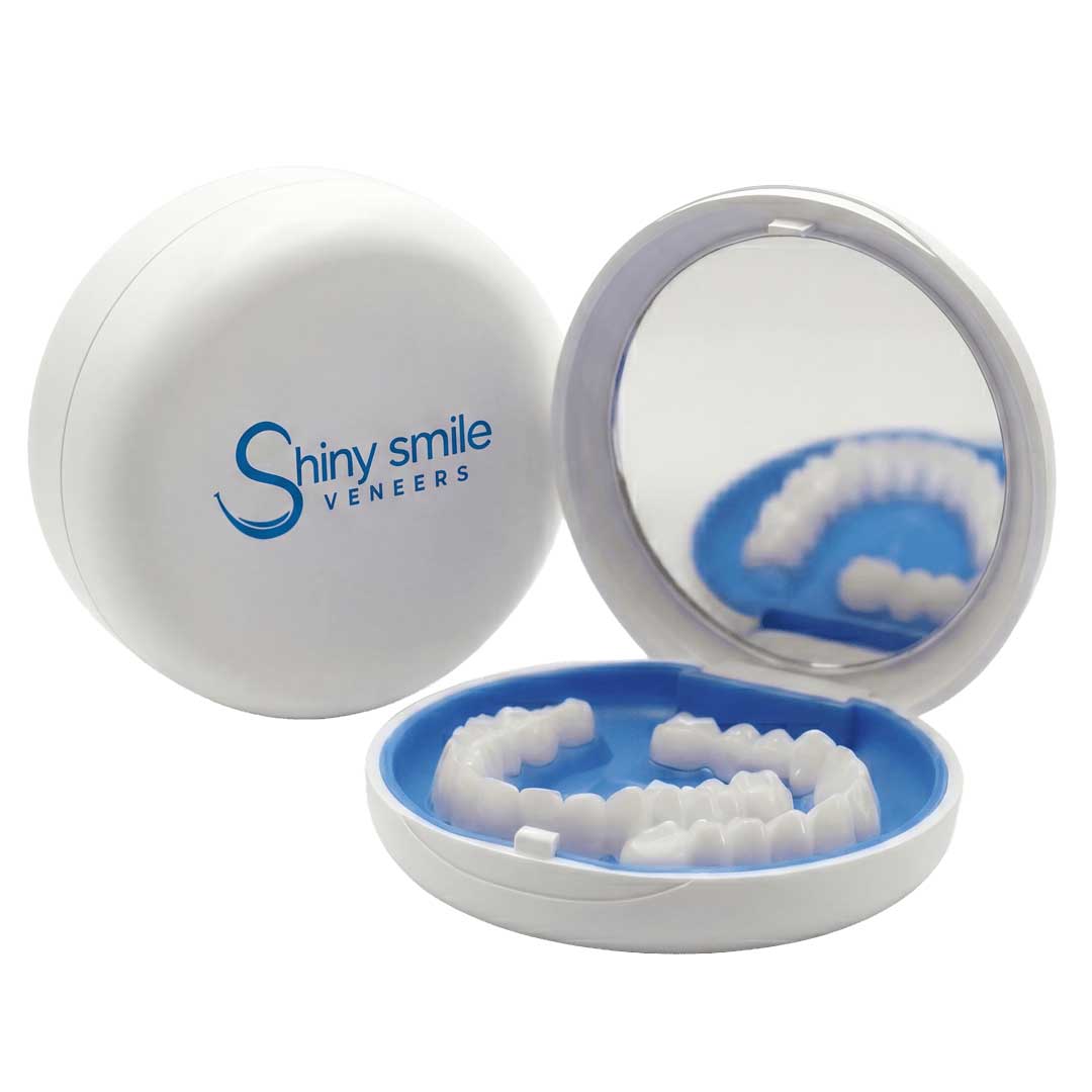 Shiny Smile Veneers, Custom-Molded Snap-On Set